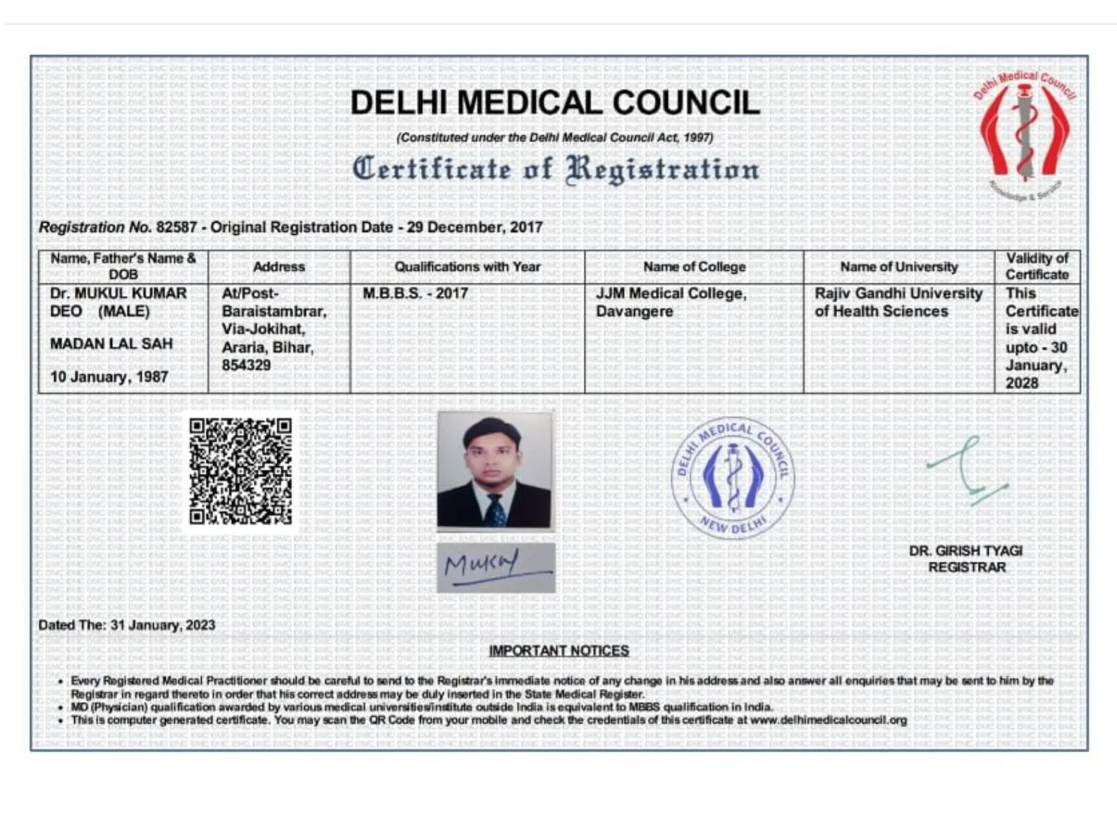 Accreditation Certificate 1