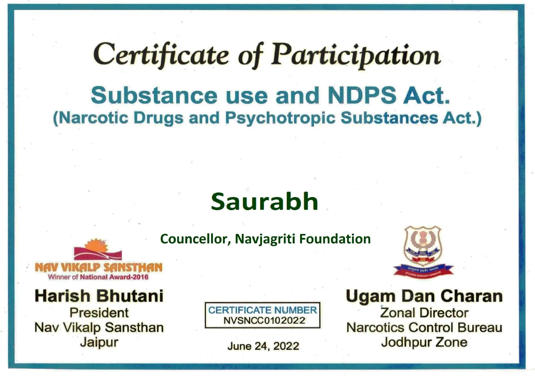 Accreditation Certificate 6