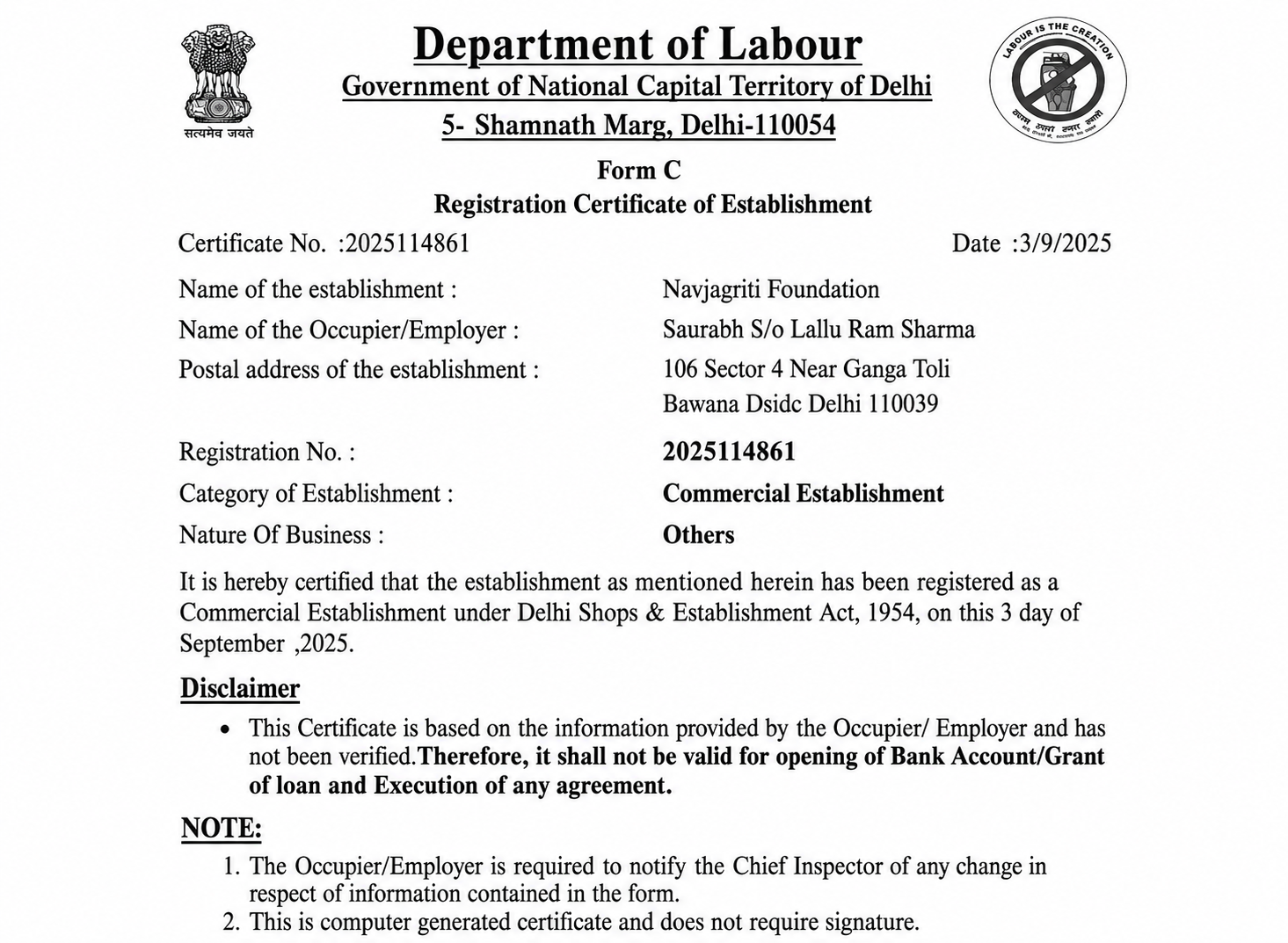 Accreditation Certificate 2